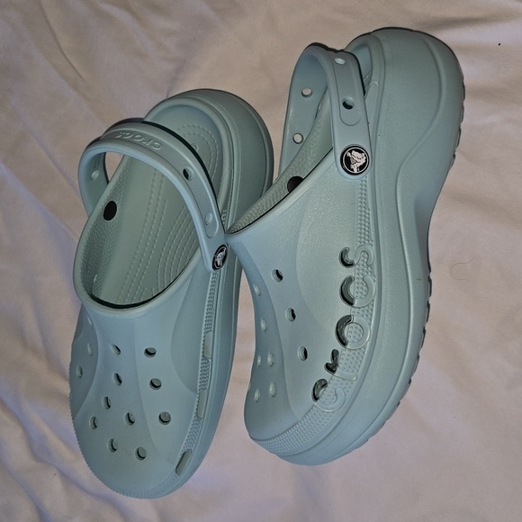 CROCS Sz:W8 Color:Blue Platform - Picture 5 of 11